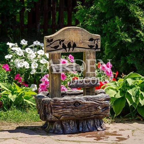 Фонтан для сада каскадный с птичками высота 78см U08944 - фото 42478