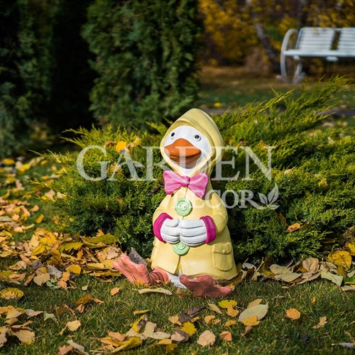 Фигура садовая Утёнок в жёлтом плаще высота 53см F08976-Y - фото 59248