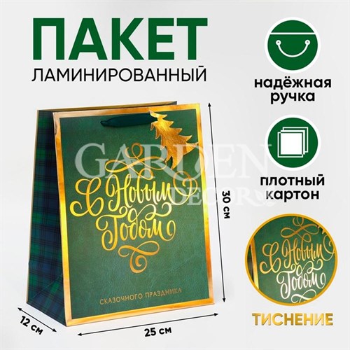 Пакет ламинированный Сказочного праздника 25,4х30,5х12,7см - фото 77719