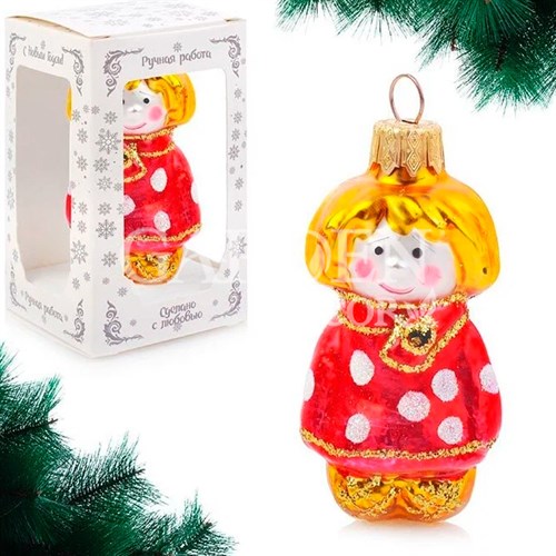Игрушка ёлочная Домовой 9см - фото 84992