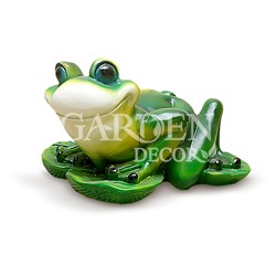 Садовая фигура лягушка на кувшинке