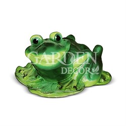 Фигура для сада Лягушка на кувшинке большая 35 см F01234