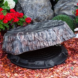 Крышка люка Пень средний полистоун U07698
