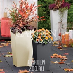 Горшок ФИНЕЗИЯ 19*19*36см ваниль с вкладышем