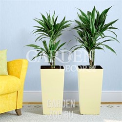 Горшок ФИНЕЗИЯ 31*31*60см ваниль с вкладышем