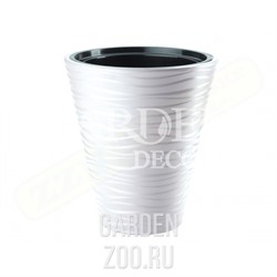 Кашпо САХАРА 30*33,5см белый с вкладышем