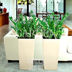 Горшок ФИНЕЗИЯ 25*25*46см крем с вкладышем