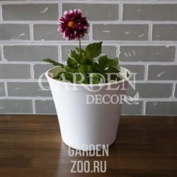 Горшок Лотос 18,7*15,6 белый без поддона