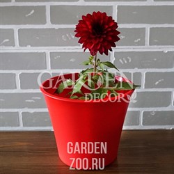 Горшок Лотос 18,7*15,6 красный без поддона