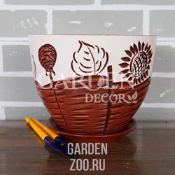 Горшки для цветов ДЕРЕВЕНСКИЙ МОТИВ №1