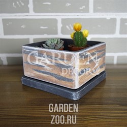 Горшок Кубик низкий темн 11/10см