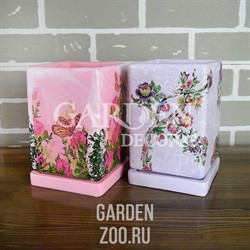 Горшок Кубик высокий кор 12/17см
