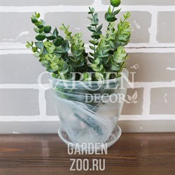 Горшок № 2 алебастр белый d13
