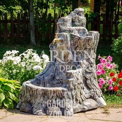 Умывальник садовый Пень с кашпо U08970