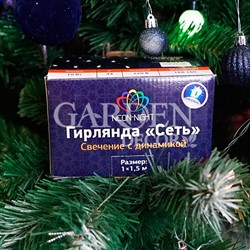 Гирлянда Сеть 1*1,5м мультиколор