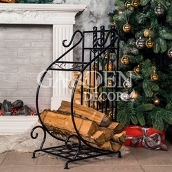 Дровница с аксессуарами для камина кованая 500-49