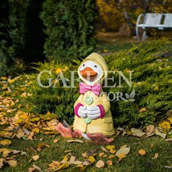 Фигура садовая Утёнок в жёлтом плаще высота 53см F08976-Y