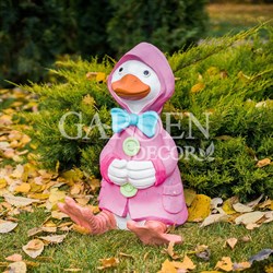 Фигура декоративная Утёнок в розовом плаще высота 53см F08976-P