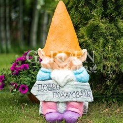 Фигура Гном в оранжевом колпаке Добро пожаловать F08370-Or