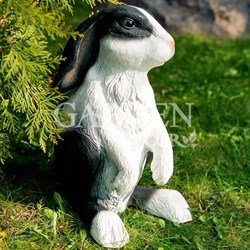 Фигура садовый Заяц Русак бело-чёрный F07436-WBL