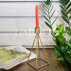 Подсвечник Треугольник настольный металлический золото 607-60-G