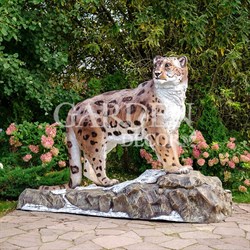 Фигура садовая Снежный барс длина 270 см стеклопластик U08983