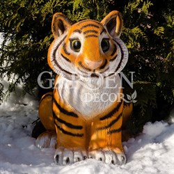 Фигура Тигренок сидит стеклопластик U08925
