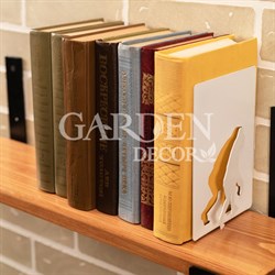 Ограничитель книжный на полку металл Обезьяна белый 705-018W