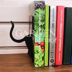 Ограничитель книг на полке Кошачий хвост металл чёрный 705-010B