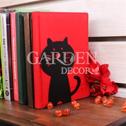 Держатель для книг на полке Котик металл чёрный 705-009B
