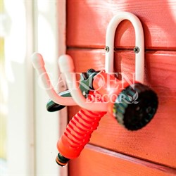 Крючок для хранения садового инвентаря на стену малый металл белый 58-100W