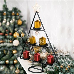 Подсвечник Елка под шесть свечей черный 217-12-B