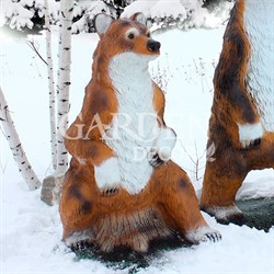 Фигура садовая Медведица на пне большая высота 140см F07147