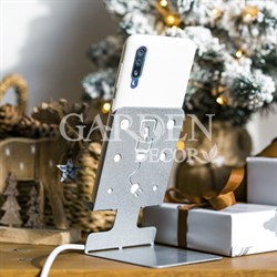 Подставка для телефона под зарядку серая металл 720-220Gray