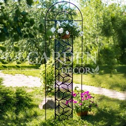 АРХИВ Шпалера садовая для вьющихся металлическая чёрная 202-101B