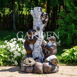 Фонтан декоративный для сада Три медведя стеклопластик высота 115см U08257