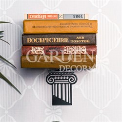 Полка для книг скрытая Колонна настенная металл чёрный 705-048B