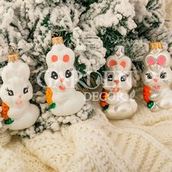 Украшение ёлочное Зайчик 11см