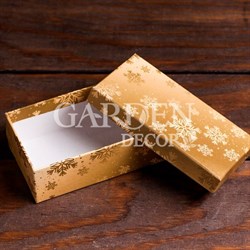 Коробка подарочная Золотой снежинки 12*6,5*4см