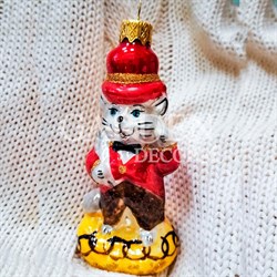 Игрушка ёлочная Кот нотариус 9см