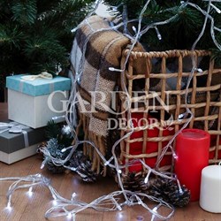 Гирлянда Нить ECO 20м белое свечение 8 режимов