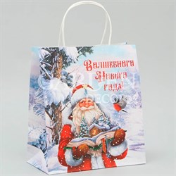 Пакет крафт Волшебного Нового года 22х25х12см