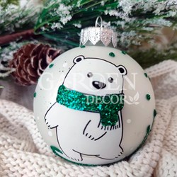 Шар ёлочный Весёлый медвежонок 3 65мм