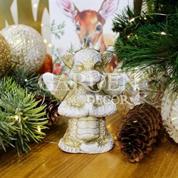 Свеча Дракоша белое золото