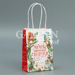 Пакет крафт Мечты сбудутся 15х10х6см
