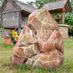 Декоративный камень для маскировки садовых коммуникаций Скала тёмная U09184