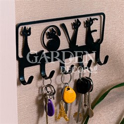 Крючок для одежды на стену Love металл чёрный 702-046B