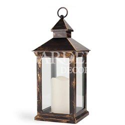Фонарь Сканди со светодиодной LED-свечой 24см HomeClub