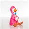 Фигура декоративная Утёнок в розовом плаще высота 53см F08976-P - фото 59277