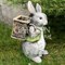Фигура для сада Зайчик с рюкзачком серый U09092-Gray - фото 64991